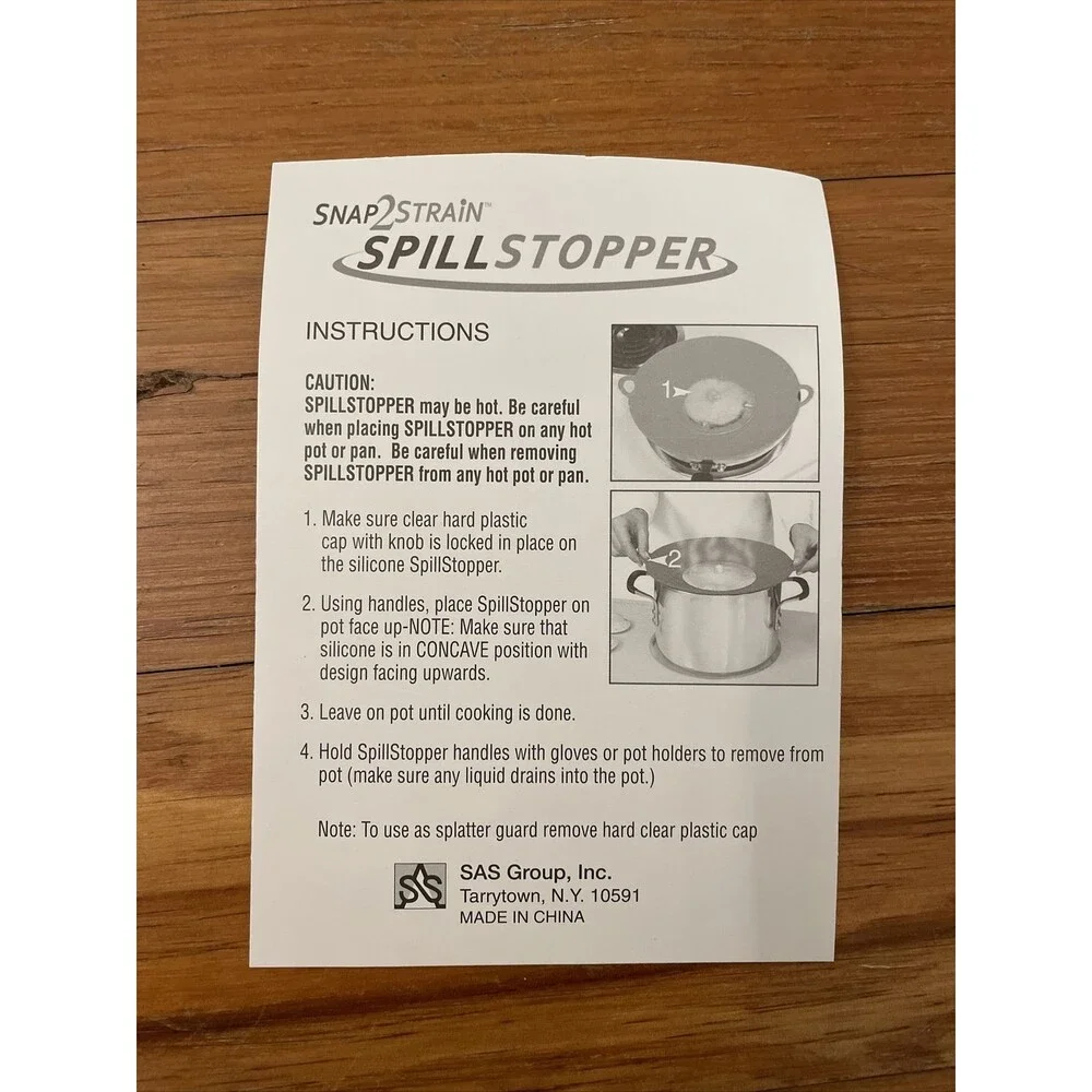 Snap2Strain Boil Over Spill Stopper Silicone Lid 6-10 Inch As Seen On TV